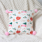 Sugarplum Fun Christmas Cushion – Festive Christmas Print Cushion